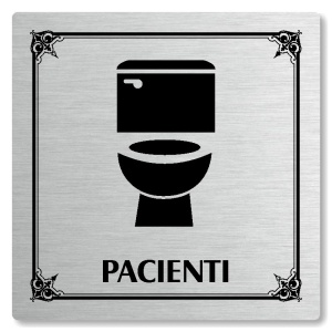 WC pacienti, 148x148mm, stříbrná, Nebraska